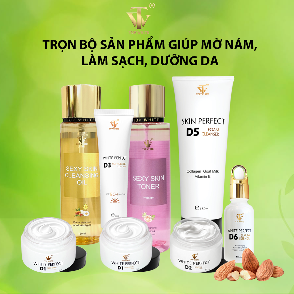 Trọn bộ giúp làm mờ vết thâm nám, làm sạch và dưỡng da